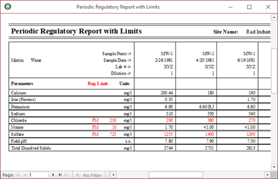 faq regulatory report