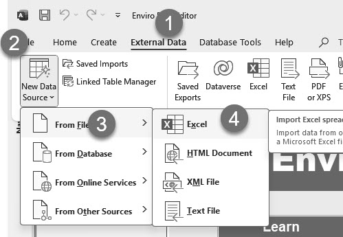 link excel file in access