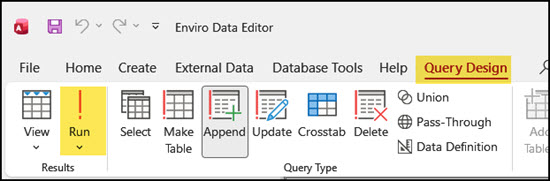 run append query