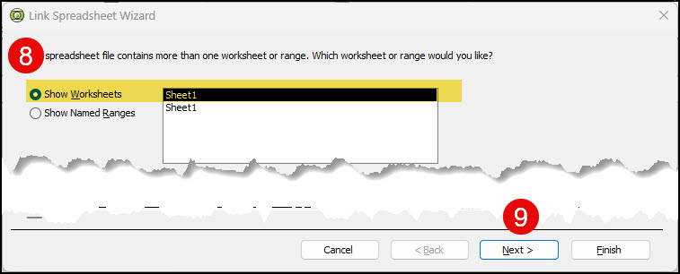 select worksheet