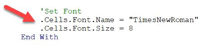 template edit font